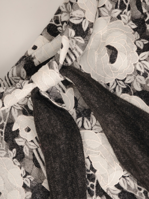 	Komplet damski, grafitowa sukienka z oryginalnym bolerkiem 33872