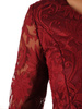Bordowa sukienka koktajlowa z modną kokardą 23127