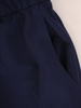 Granatowe szerokie spodnie z gumką w pasie 27322