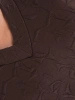 Elegancki kostium damski ze spódnicą w odcieniu brązu – prosty fason z paskiem modelującym talię 40778