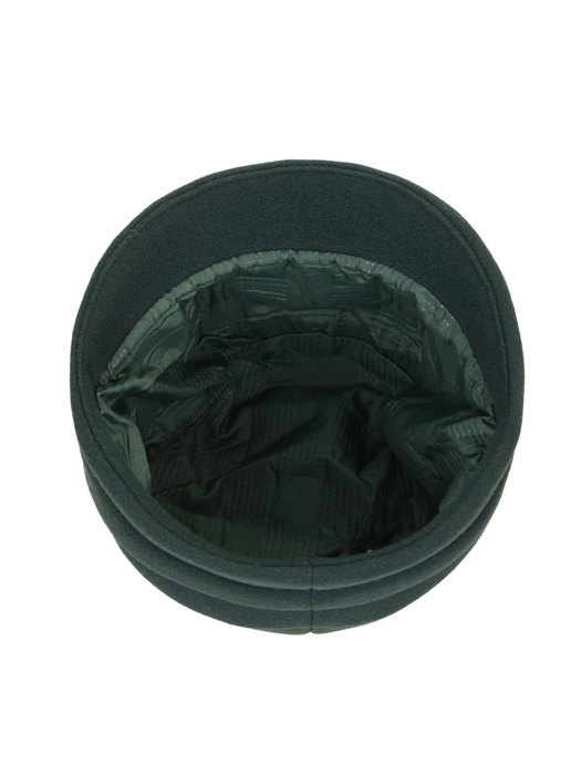 Elegancki kapelusz damski cloche w odcieniu butelkowej zieleni – ciepłe nakrycie głowy na chłodne dni 42434