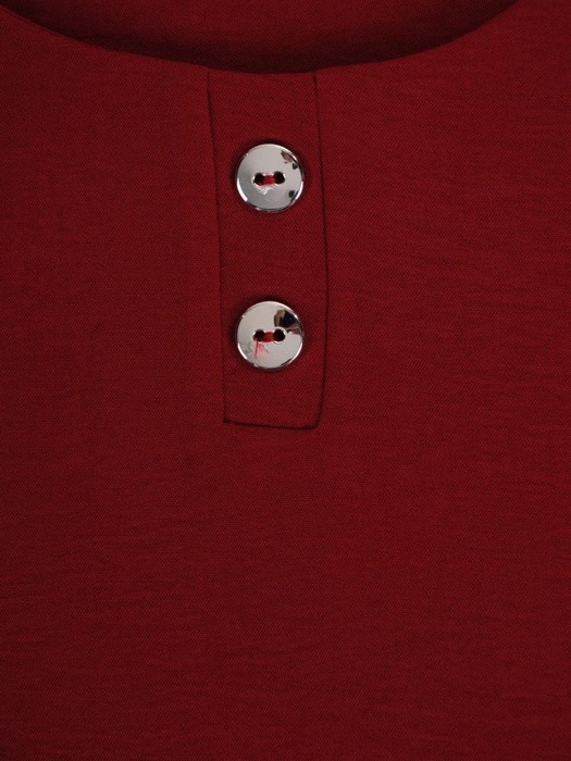 Bawełniana bluzka z luźnymi, podwijanymi rękawami 22099