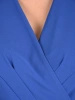 Chabrowa sukienka damska midi z krótkim rękawem – rozkloszowany i kopertowy fason z paskiem w talii 41934
