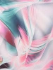 Elegancka bluzka damska w amarantowe wzory – prosty fason z marszczonym rękawem 41106