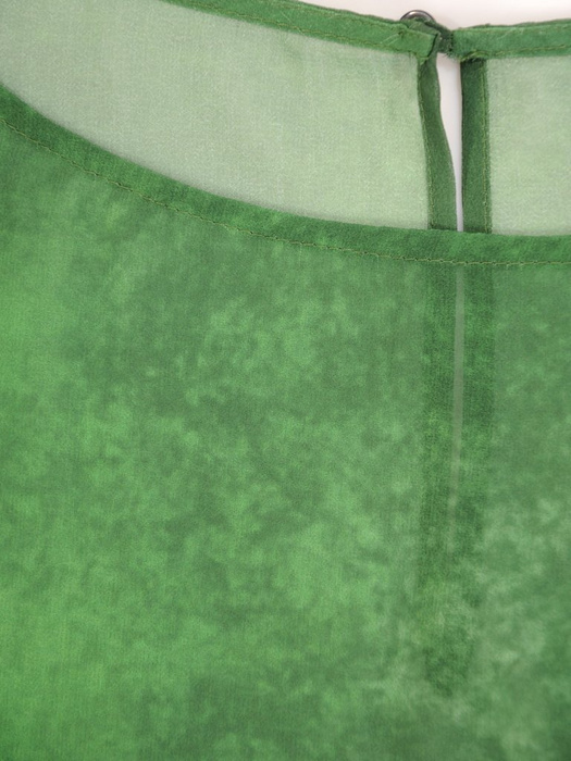 Zielona, szyfonowa sukienka z dzianinową halką 30098