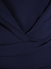 Granatowa sukienka z modnymi, wyszczuplającymi zakładkami 24576