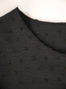 Czarna bluzka damska z wytłaczanej tkaniny 33456