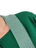 Elegancki sweter damski w paski z narzutką – prosty fason idealny na chłodne dni 38910
