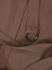 Elegancka sukienka do pracy midi prosta w kolorze mokka – stylowy fason z paskiem podkreślającym talię 40409