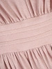 Beżowa sukienka wizytowa z brokatem – rozkloszowany fason subtelnie podkreślający talię 38574