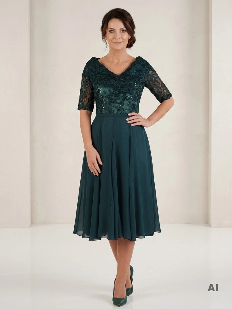 Elegancka sukienka rozkloszowana w odcieniu butelkowej zieleni – kobiecy fason modelujący sylwetkę 22691