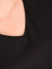 Elegancka bluzka damska wizytowa w czerni – prosty fason z falbanami przy rękawach 42095