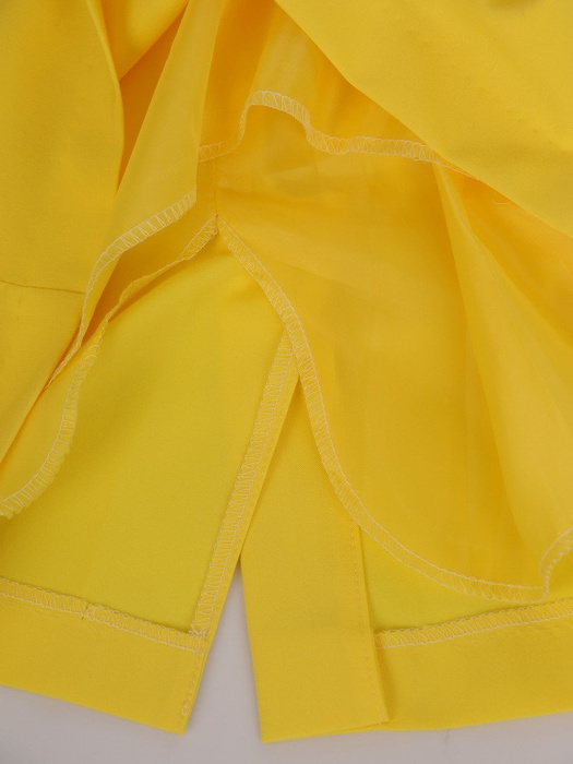 Sukienka damska Paulina III, wiosenna kreacja w żółtym kolorze.