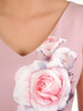 Prosta sukienka z szyfonową narzutką, elegancki komplet wizytowy 29033