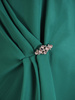 Zielona sukienka ze zwiewnego szyfonu z wyszczuplającą zakładką 30412