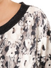 Komplet damski z dzianiny, koronkowa bluzka ze spódnicą 37274