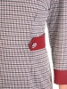 Elegancka sukienka biurowa w pepitkę z rękawem 3/4 – prosty krój optycznie wysmuklający sylwetkę 32297