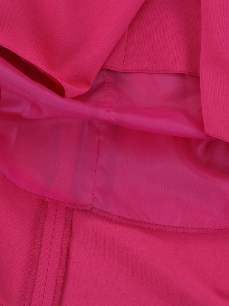 Elegancka sukienka midi rozkloszowana w odcieniu amarantu – zgrabnie podkreśla talię i maskuje biodra 4086