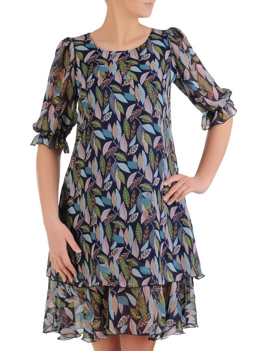 Sukienka z szyfonu, zwiewna kreacja wiosenna 25631
