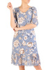 	Dzianinowa sukienka z szyfonowymi rękawkami i plisami 29593