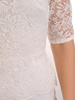 Elegancka sukienka z baskinką, kreacja z koronkowym topem 31515