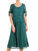 Elegancka sukienka z gipiury i szyfonu 29424