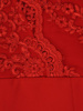 Prosta sukienka z kopertowym dekoltem, kreacja z koronkowym topem 22538