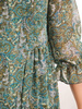 Rozkloszowana, zwiewna sukienka, kreacja z gumkami na rękawach 32817