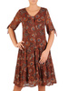 Stonowana jesienna sukienka, rozpinana na guziczki 27061